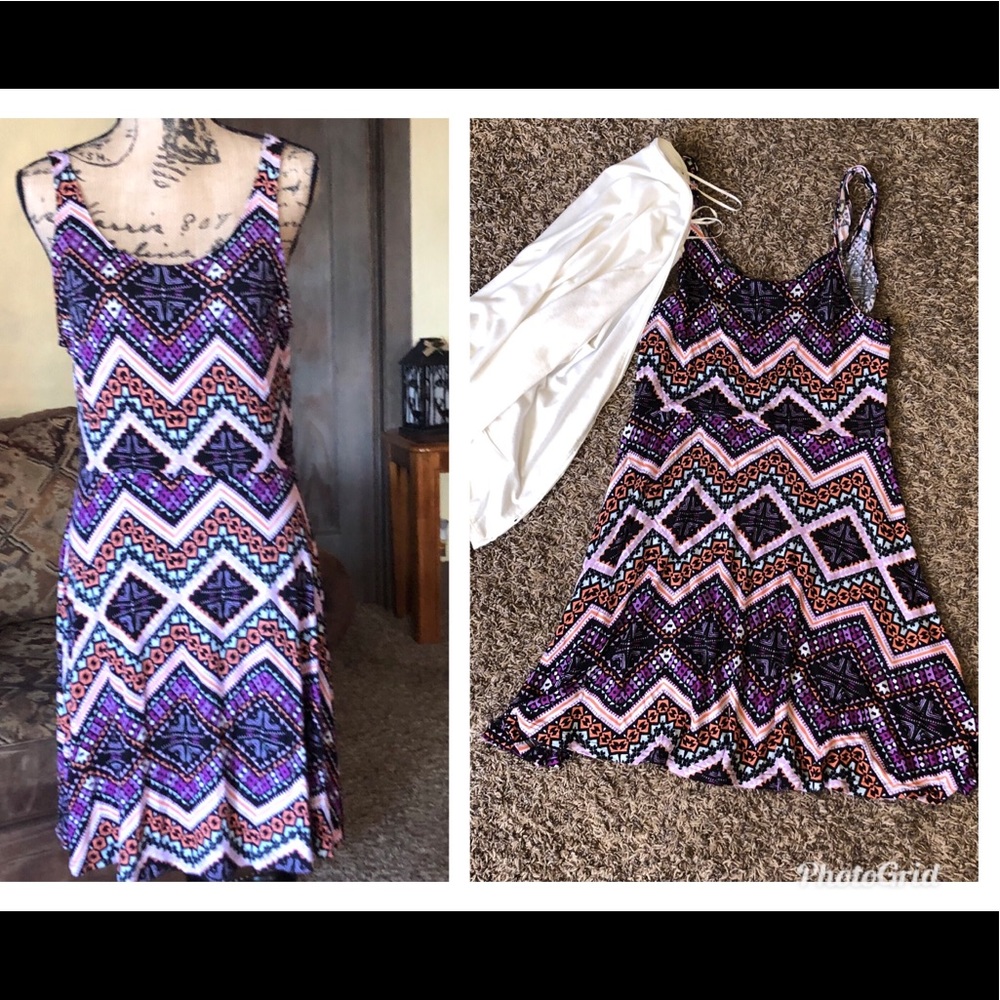 Pretty Geometric Print Dress